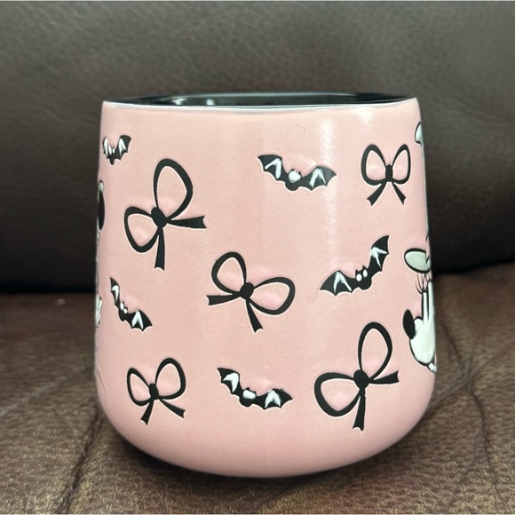 Disney Minnie Mouse Witch with Bats and Ribbons Pink Halloween Mug - Picture 9 of 12